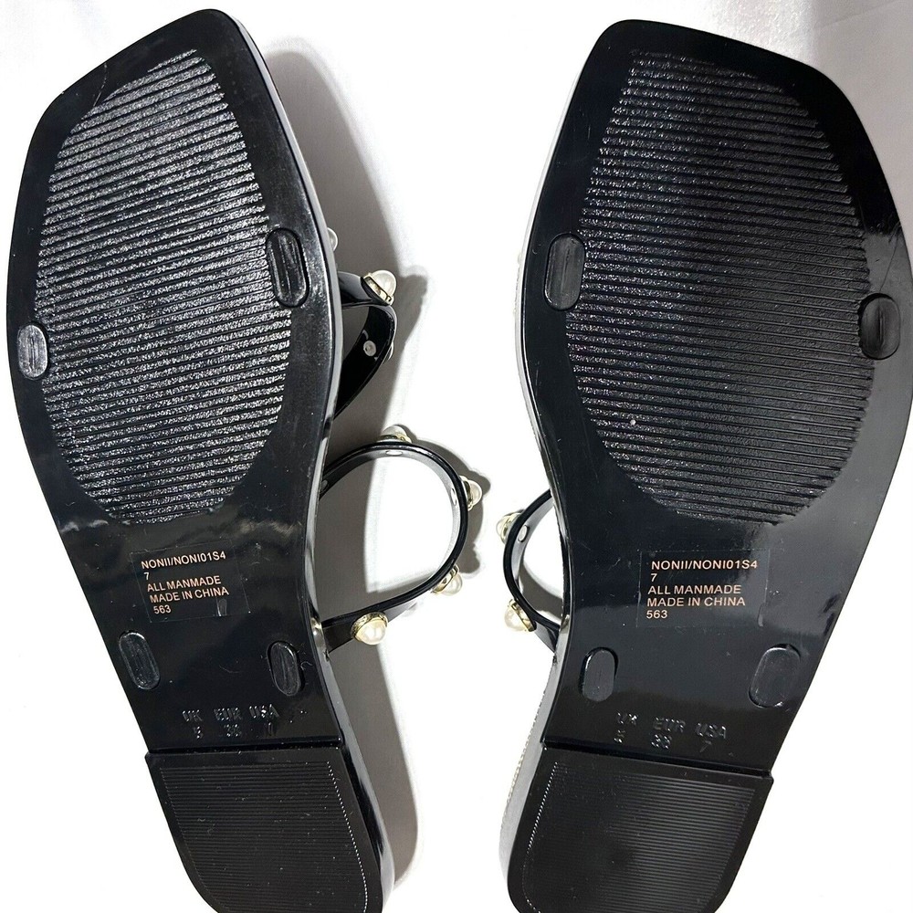 Steve Madden Nonii Womens Sz 7 Jelly Pearl Bling Rhinestone Slide Sandals NIB - Picture 7 of 9
